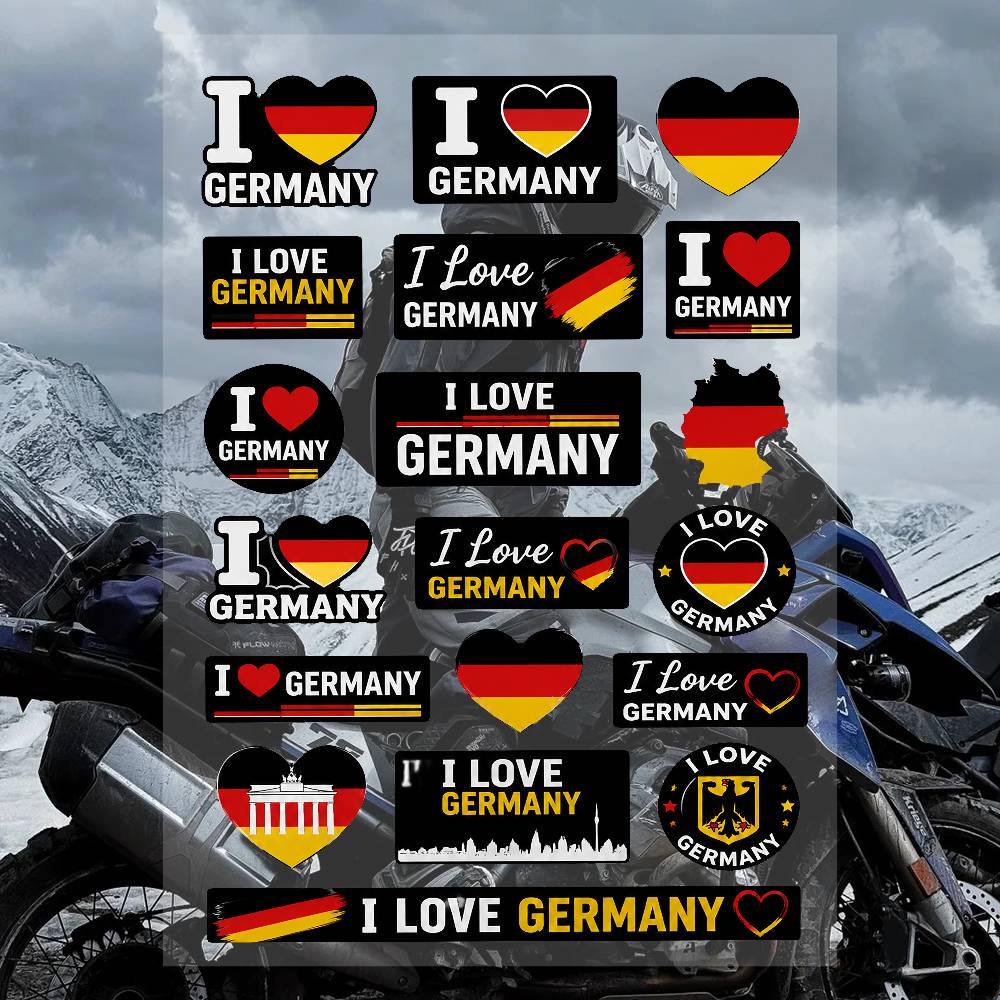 Streetwear Brand Germany - Set di Adesivi del Marchio Tedesco