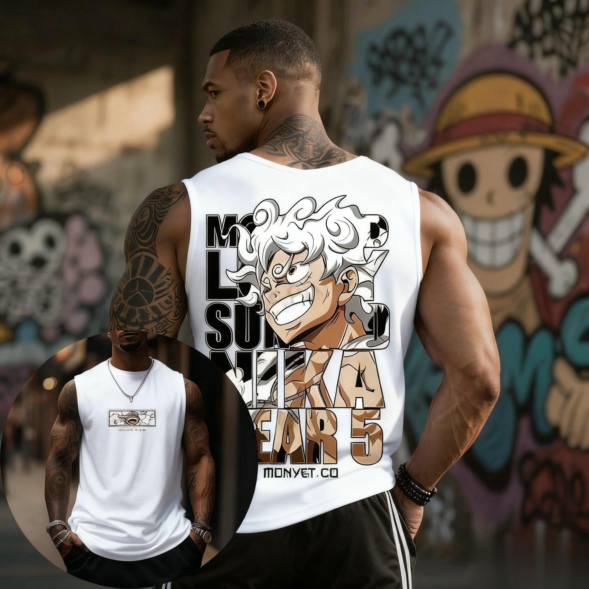 Streetwear Brand Japan - One Piece Rufy Gear 5 Canotta